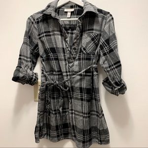 Liz Lange Flannel Plaid Maternity Half Button Down